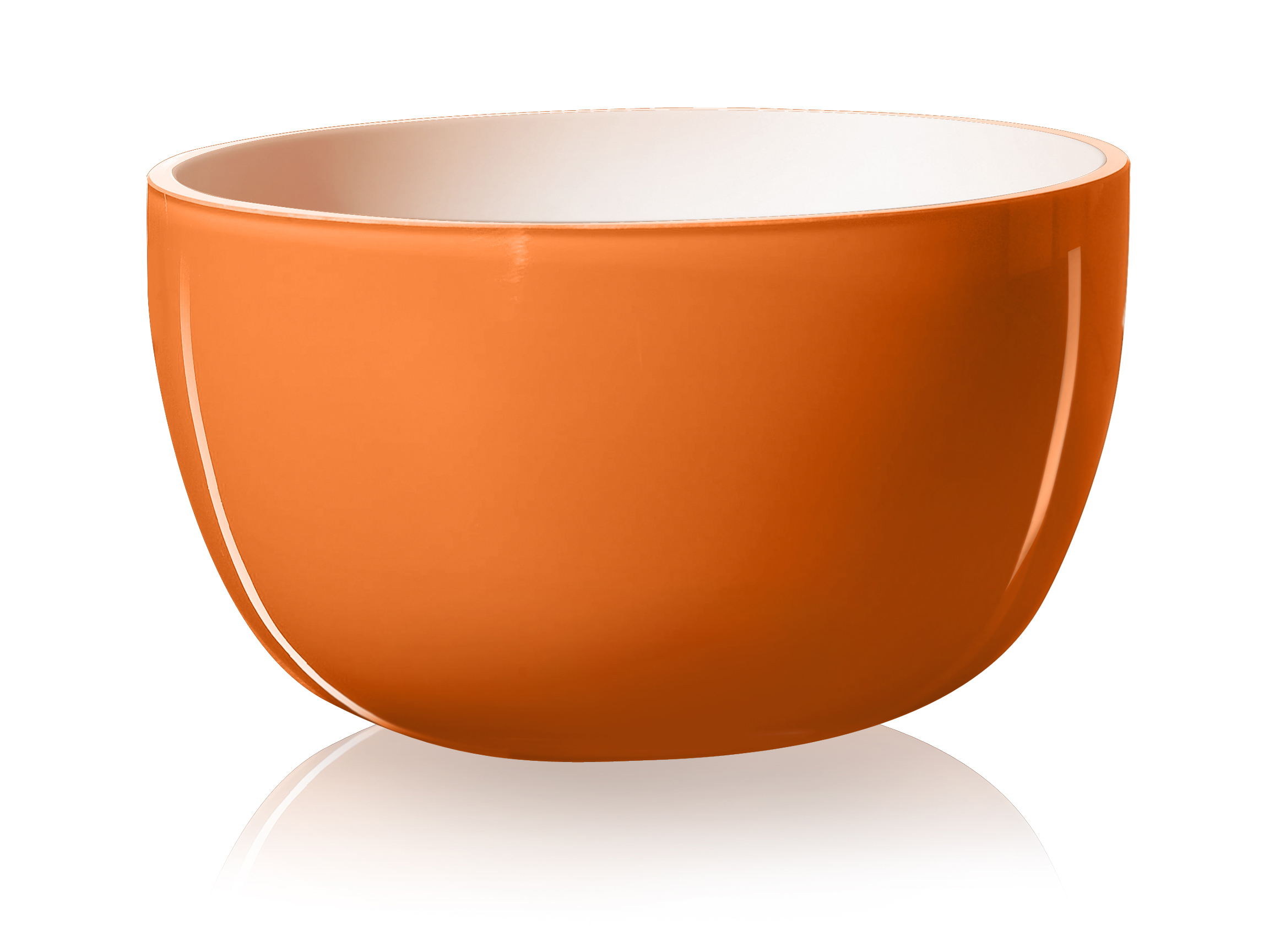 81408-PIET HEIN Bowl dia. 21 cm. Glass ORANGE-OPAL
